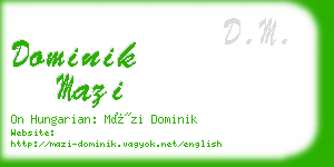 dominik mazi business card